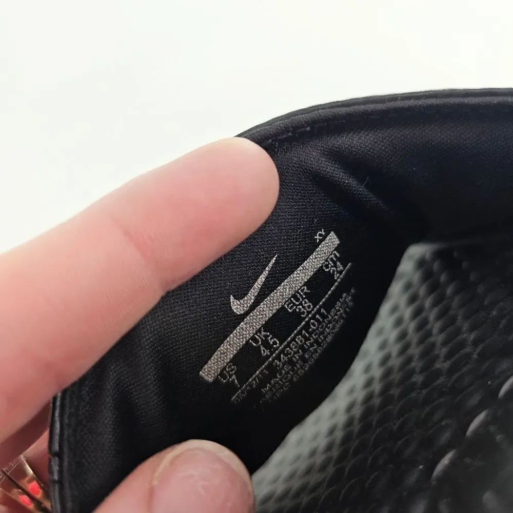 Nike 7 slides sandals slip on womens black gym workout
